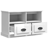 vidaXL Szafka pod TV, biała z połyskiem, 80x35x50 cm