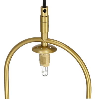 Lampa wisząca CORDEL elegancka - złoty mosiądz z białymi kloszami kulkami - nowoczesne oświetlenie salonu 2x G9 LED