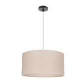 Lampa wisząca z abażurem Shanti beżowa do sypialni E27