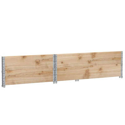 Nadstawki paletowe, 2 szt., 120x80 cm, lite drewno sosnowe