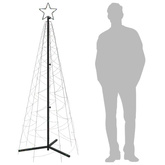 vidaXL Choinka stożkowa, 200 kolorowych diod LED, 70x180 cm