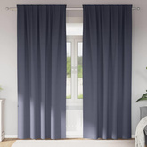 Firany blackout z kółkami 2 pcs Antracyt 225 x 140 cm Poliester