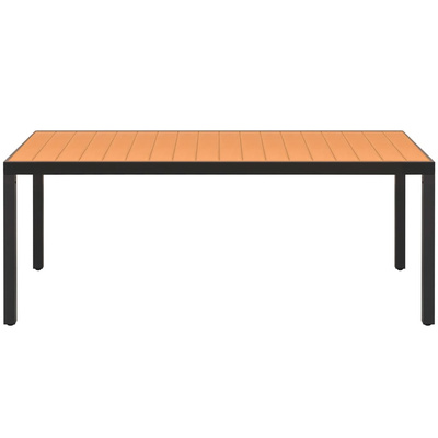 9-częściowy zestaw mebli ogrodowych, rattan PVC, czarno-brązowy