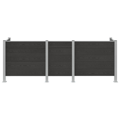 Ogrodzenie na Kosz na Śmieci Szary 315 x 85 x 115 cm
