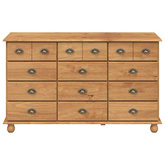 Komoda ASKIM Brązowy 79 x 40 x 133,5 cm Lite drewno sosnowe