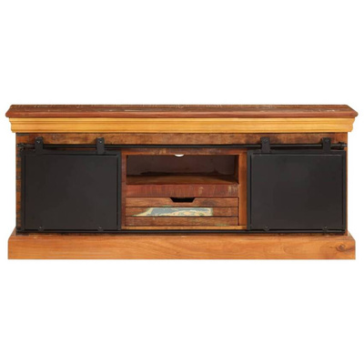 vidaXL Szafka pod TV, 110x30x45 cm, lite drewno odzyskane