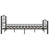 Rama łóżka, czarna, stalowa, 160 x 200 cm