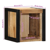 Szafka nocna 40x35x40 cm lite drewno surowe mango
