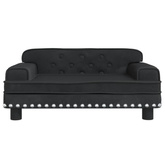 vidaXL Legowisko dla psa, czarne, 70x45x30 cm, aksamit