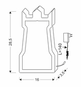 Tower Lampa Stołowa 11W Led 3000K Iq Kids Złoty