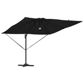 Parasol Roma Czarny 286 x 284 x 270 cm Aluminium i Poliester