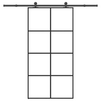 Drzwi przesuwne a akcesoriami, 102,5x205 cm, ESG i aluminium