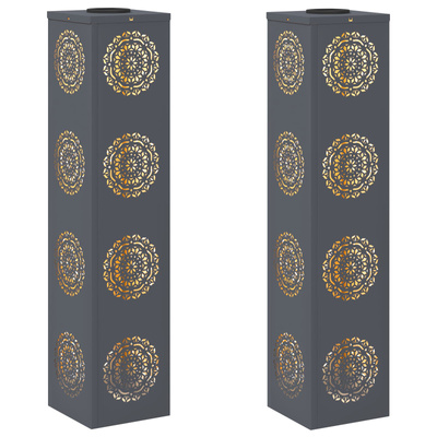 Słoneczna LED lampa na ścieżkę 2 pcs Antracyt
