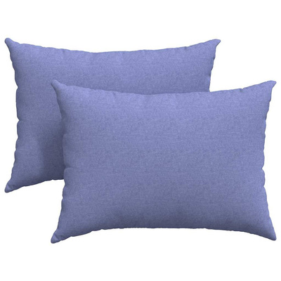 Poduszki na sofę 2 pcs Niebieski dżins 70 x 50 cm tkanina