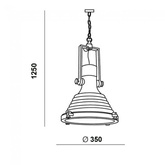 Lampa wisząca E27 chrom loft industrialny 125cm