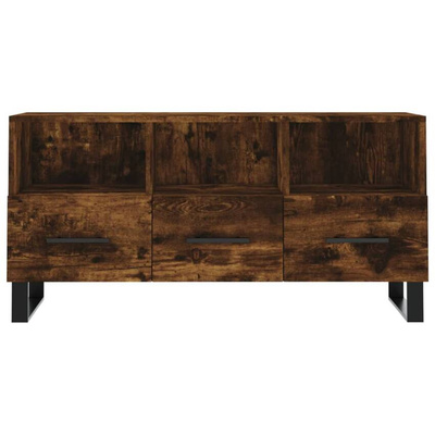 vidaXL Szafka pod TV, przydymiony dąb, 102x36x50 cm