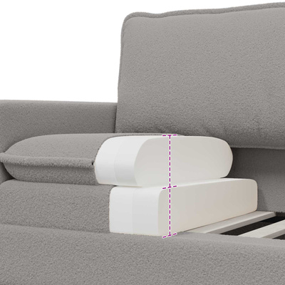 Sofa jasnoszary 156 x 81 x 87,5 cm tkanina