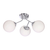 BELWEDER lampa ścienna chromowy 3x40W E14 klosz biały  23-39873