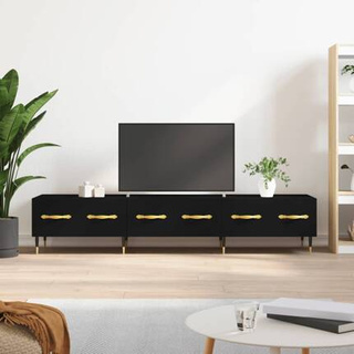 vidaXL Szafka pod TV, czarna, 150x36x30 cm, materiał drewnopochodny