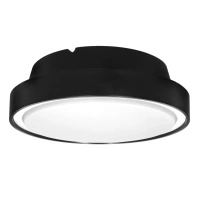 Plafon sufitowy PIR P2582-E27-S E27x2 czarny z czujnikiem ruchu i zmierzchu ROTONDA