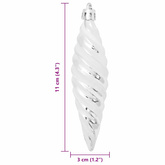 Świąteczna kula w spiralnym kształcie 40 pcs Srebrny