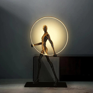 Lampa podłogowa HUMAN ROUND włókno szklane ADANI AD128