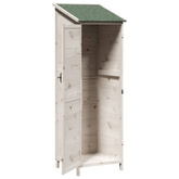 Shed ogrodowy Biały 59,5 x 56 x 176,5 cm Drewno Świerkowe