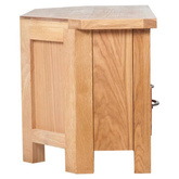 vidaXL Szafka pod TV z szufladą, 88 x 42 x 46 cm, lite drewno dębowe