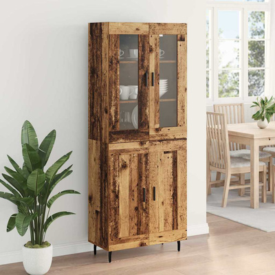 Highboard 2 szt. Stare drewno 69,5 x 34 x 180 cm