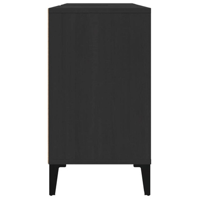 vidaXL Szafka pod umywalkę, czarna, 80x33x60 cm
