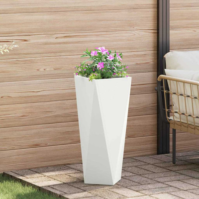 Donica 2 pcs Biały 30 x 30 x 75 cm Stal