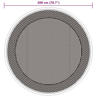 Dywan na zewnątrz, zielony, ?200 cm, PP vidaXL