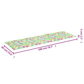 vidaXL 2-osobowy leżak z poduszkami, bambusowy