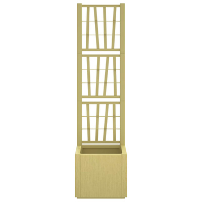 Donica ogrodowa z trellem zielony 36 x 36 x 140 cm PP