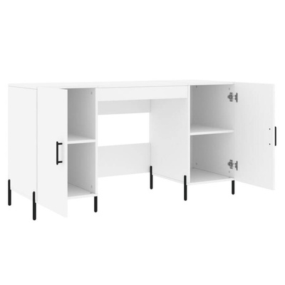 vidaXL Biurko, białe, 140x50x75 cm, materiał drewnopochodny wariant 6