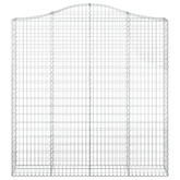 Kosze gabionowe, 2 szt, 200x30x200/220 cm, galwanizowane żelazo