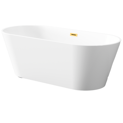 Wanna wolnostojąca 170 cm limnos z syfonem złoty AN-00-190-KPL Invena