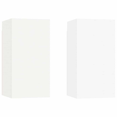 Szafki pod TV, 2 szt., białe, 30,5x30x60 cm