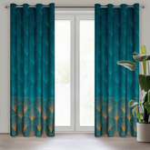 Zasłona Przel turkusowa 140x250