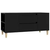 vidaXL Szafka pod TV, czarna, 102x44,5x50 cm, materiał drewnopochodny