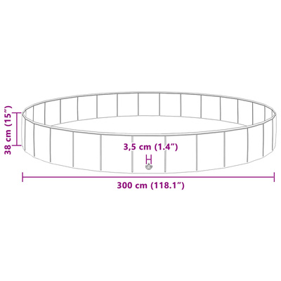 Basen dla Psów Ø300 x 38 cm Gruby PVC czerwony