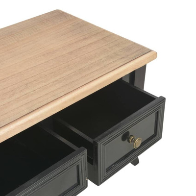 vidaXL Szafka pod TV, czarna, 100 x 35 x 35 cm, drewniana
