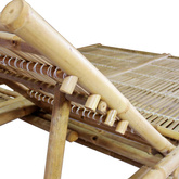 vidaXL 2-osobowy leżak z poduszkami, bambusowy wariant 12