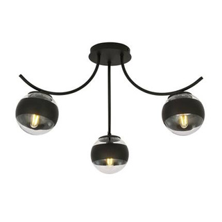 Lampa sufitowa  BOSTON 3 BLACK/STRIPE