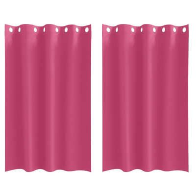 Firany blackout z kółkami 2 pcs Jasnoróżowy 175 x 140 cm