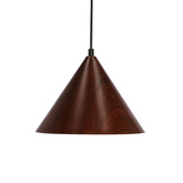 Dunca Lampa Wisząca 25 Czarny 1X40 E27 Klosz Ciemny Orzechowy