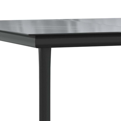 7-częściowy zestaw mebli ogrodowych, czarny, rattan PVC