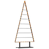 Metalowa choinka świąteczna z podstawą Czarny 180 cm Stal