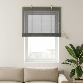Roleta Szary 50 x 160 cm Bambus