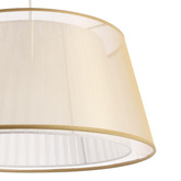 Lampa wisząca z abażurem Charlie złota klasyczna do salonu E27